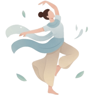 Vata 风元素图标 象征流动与创意